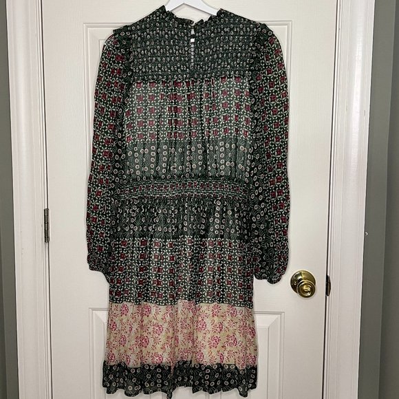 Anthropologie Rhiannon Floral Mini Dress size XS Anthropologie Women Boho Style - Picture 4 of 8